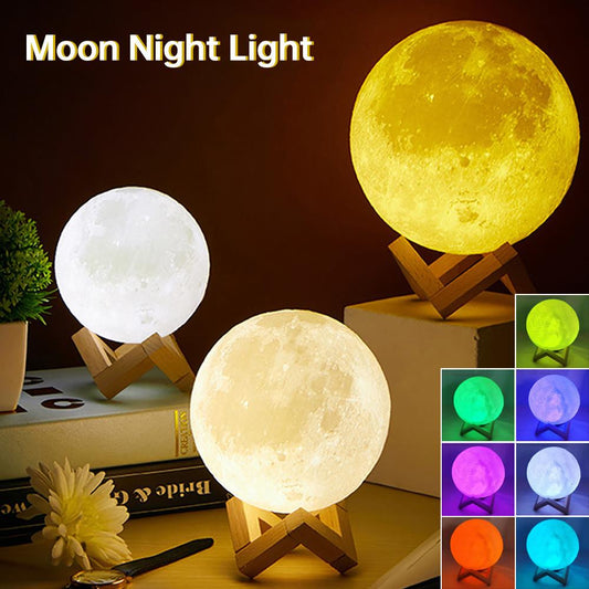 3D Print LED Night Light Moon Lamp